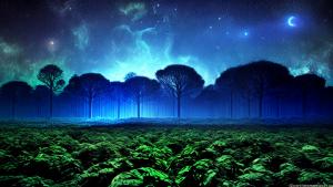 alien space forest