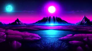 Synthwave moonlight