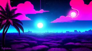 Synthwave moonlight