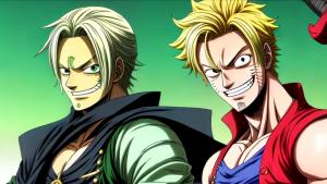 zoro and sanji smiling