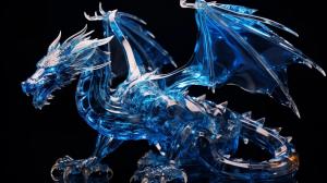 Blue crystal dragon