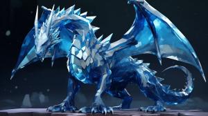 Blue crystal dragon