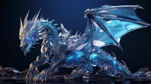 Blue crystal dragon