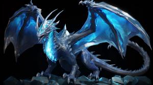 Blue crystal dragon