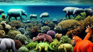 Deep See with a lots of Animals in a Panorama