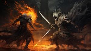 Havel from dark souls fighting versus ichigo kurosaki