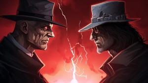 draw Heisenberg fithing versus alucard from castlevania