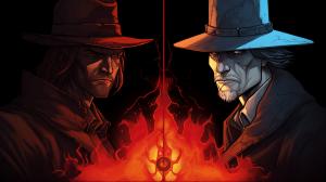 draw Heisenberg fithing versus alucard from castlevania