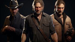 Arthur morgan with leon s kennedy and julius belmont