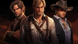 Arthur morgan with leon s kennedy and julius belmont