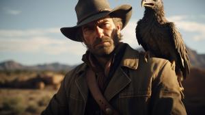 Arthur morgan with a chocobo