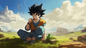 Son Goku smoking a joint with Vegeta