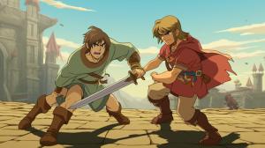 Link kills gannon Anime  fight scene