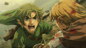 Link kills gannon Anime  fight scene