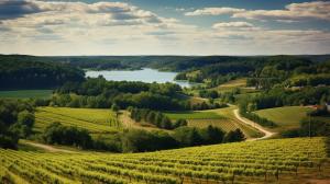 Michigan great lakes summer farm hills