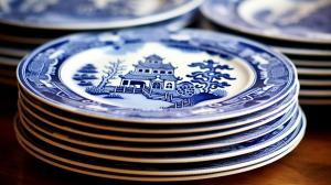 blue willow plates china