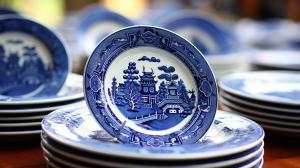 blue willow plates china