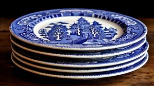 blue willow plates china