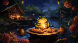 Maltese merchant bullfrog springs food night fireflies campfire garden donuts