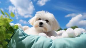 Maltese blankets dogtoys valley sunshine greenery dogtreats love clouds