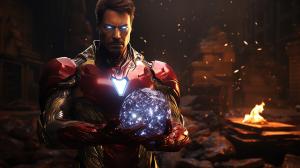 iron man with the infinity stones