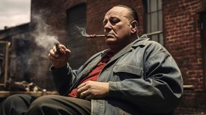 Tony Soprano Smoking with Red from Shawshank redemption