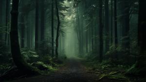 Dark green forest