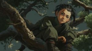 Shikamaru nara in a tree