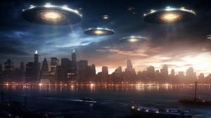 Realistic UFO invasion of New York City battling the human race