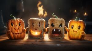 Spooky toast cute