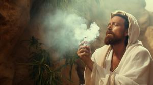 Obi wan kenobi as jesus christ smoking weed on naboo