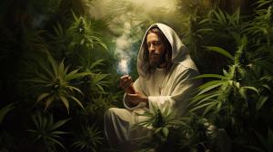 Obi wan kenobi as jesus christ smoking weed on naboo