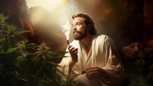 Obi wan kenobi as jesus christ smoking weed on naboo