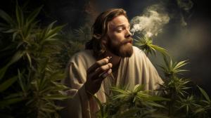 Obi wan kenobi as jesus christ smoking weed on naboo