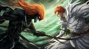 Vasto lorde ichigo fights a green haired arrancar. Anime fight