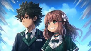 Ochako Uraraka and Izuku Midoriya