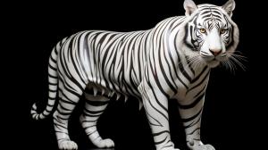 A tiger with white stripes