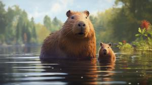 Realistic capybara