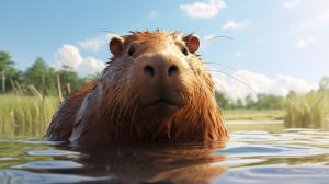 Realistic capybara