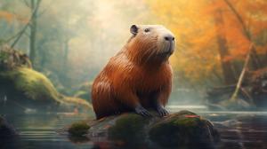 Realistic capybara