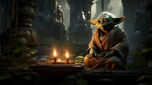 yoda in a temple