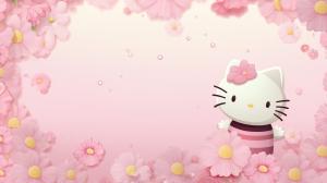 Pink cute background and hello kitty