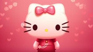 Pink cute background and hello kitty