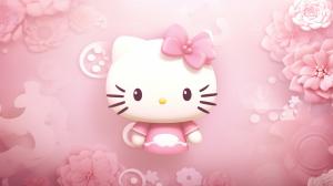 Pink cute background and hello kitty