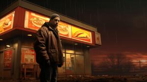 Niko bellic en un burger king