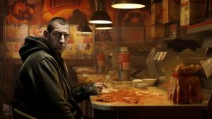 Niko bellic en un burger king