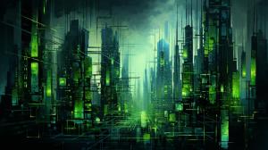 Green abstract city