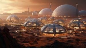 Human colonies on mars with advanced technology