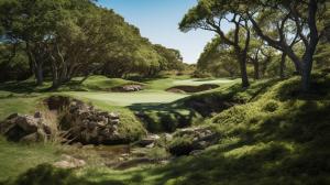 Overgrown post-apocoliptic golf course