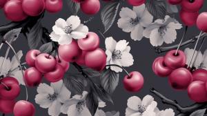 Ruby da Cherry and Scrim wallpaper grey